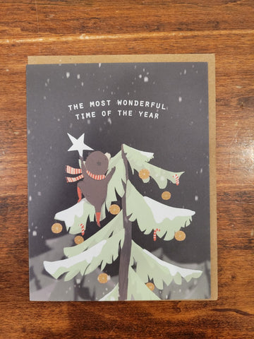 Paper Canoe Christmas Card-Most Wonderful Time Of The Year