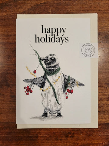 Oliver Stockley Holiday Card-Holiday Penguin