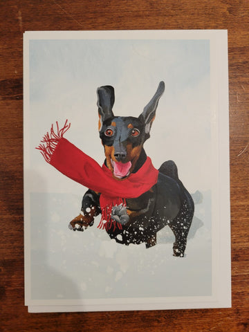 Allport Editions Christmas Card-Daschunds Through The Snow
