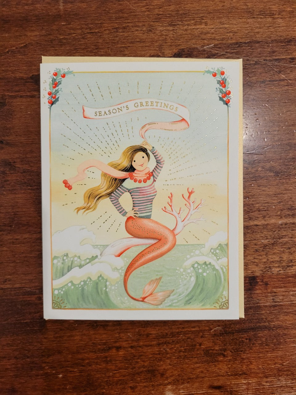 Joojoo Paper Holiday Card-Mermaid Holiday