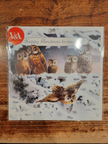Museums and Galleries Christmas Card-Owls Christmas