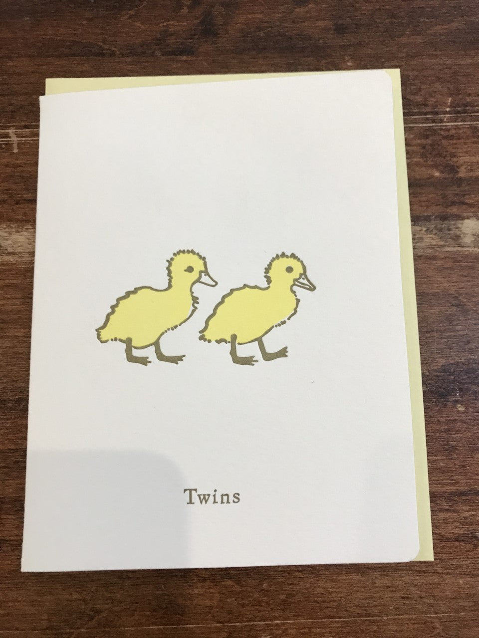 Dogwood Letterpress Baby Card-Twins