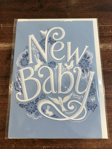 Roger la Borde Baby Card-New Baby Blue