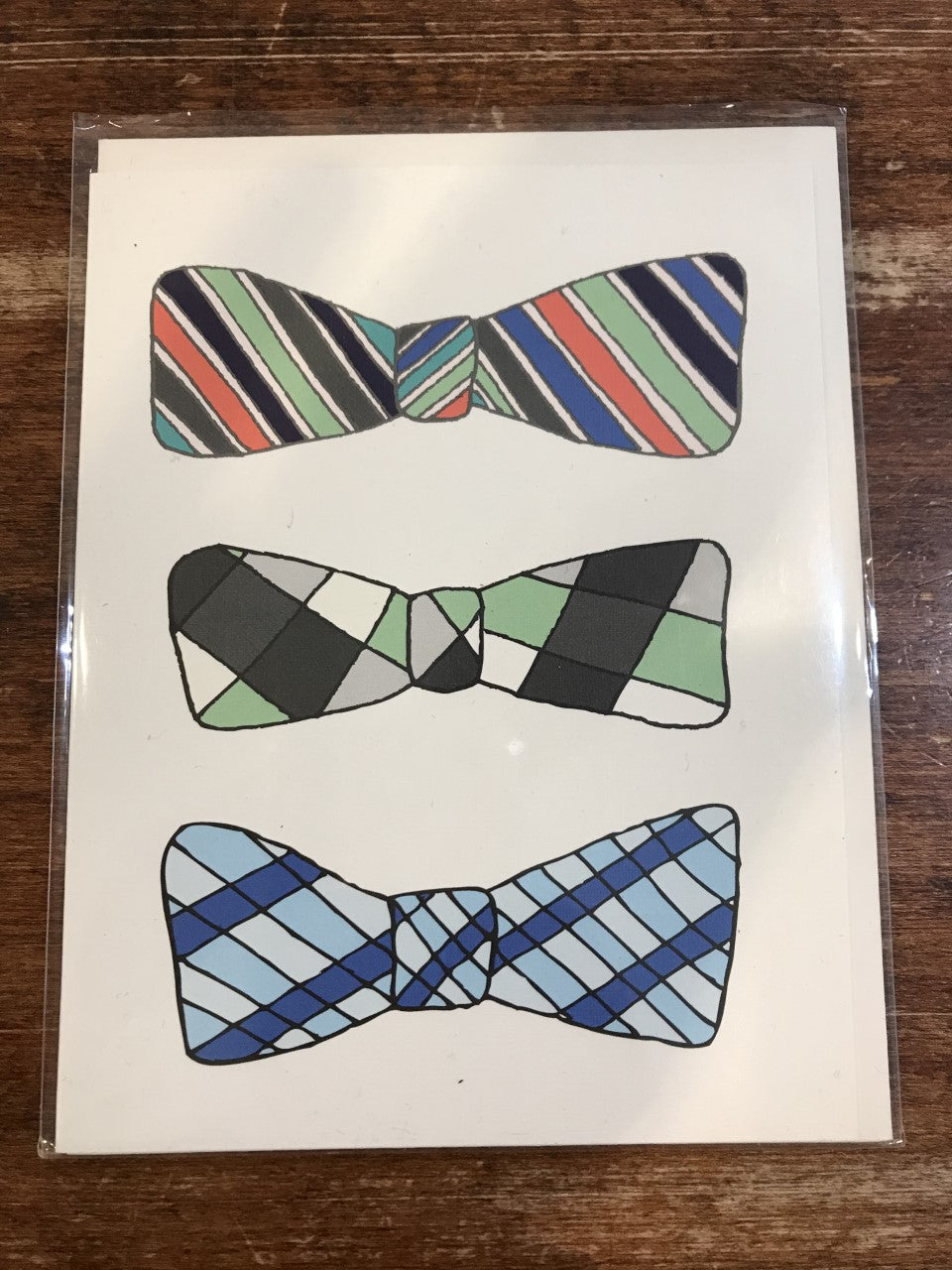 Designs by Val Blank Card-Bowties