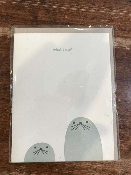 Fugu Fugu Press Blank Card-What's Up Moles