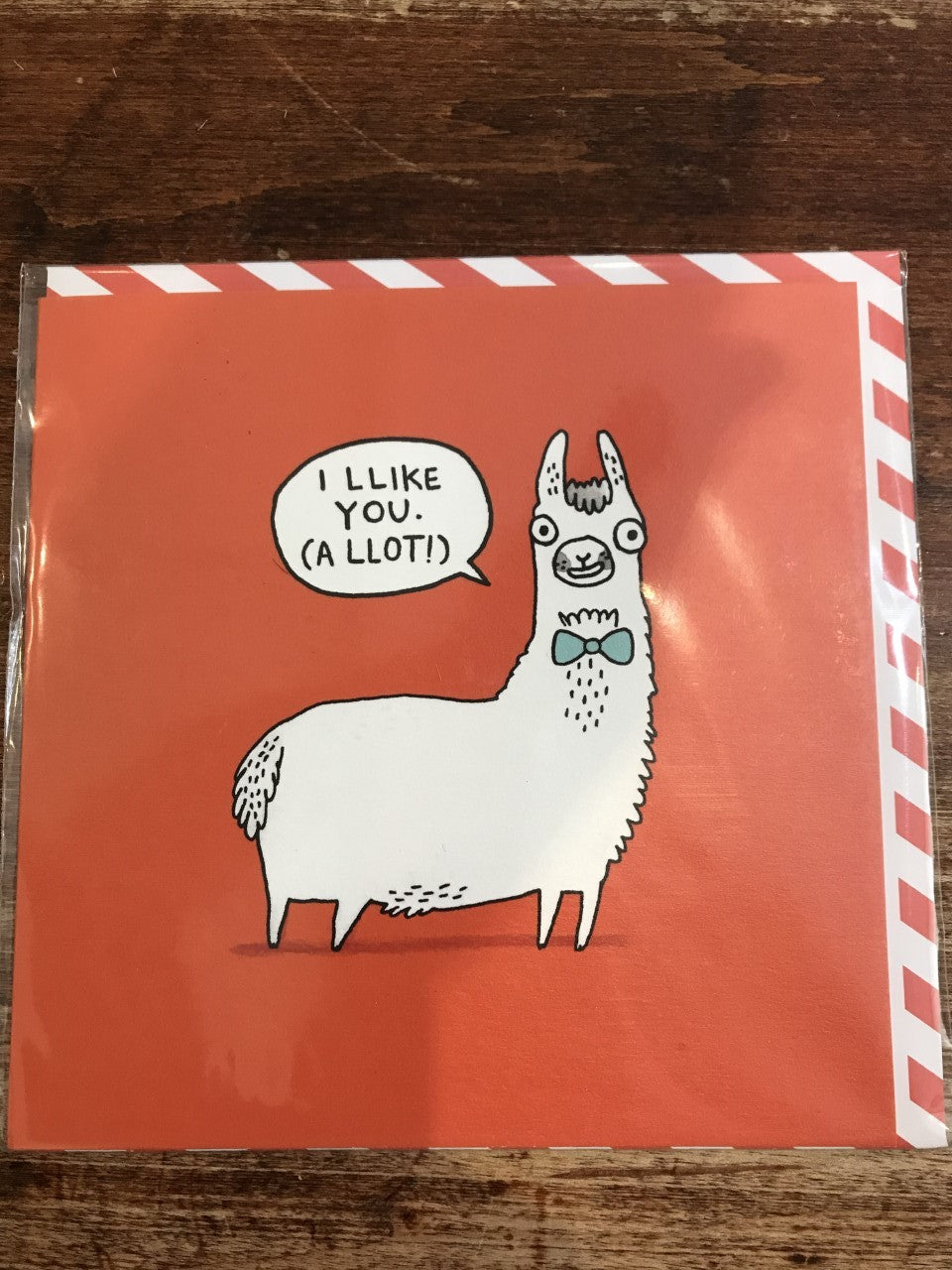 Ohh Deer Love Card-Llama Likes You