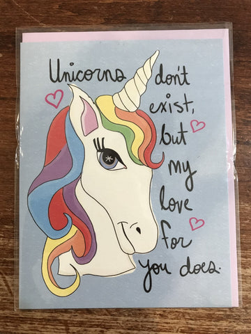 Violet Clair Love Card-Unicorns Don't Exist