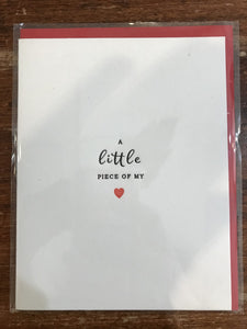 Halfpenny Postage Love Card-Little Piece of My Heart