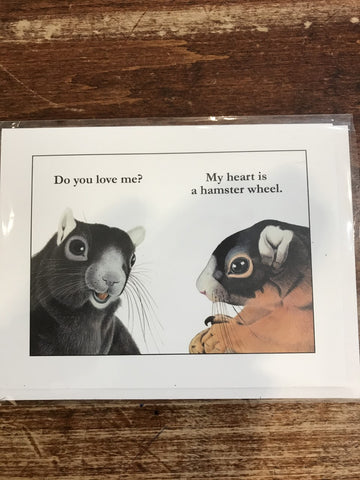 The Mincing Mockingbird Love/Friendship Card-Hamster Wheel