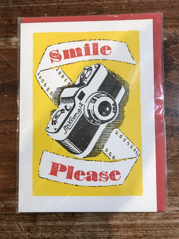 Archivist Letterpress Blank Card-Smile Please