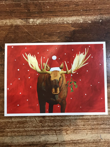 Allport Editions Holiday Card-Mistletoe Moose