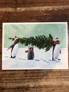 Allport Editions Holiday Card-Penguin Tree