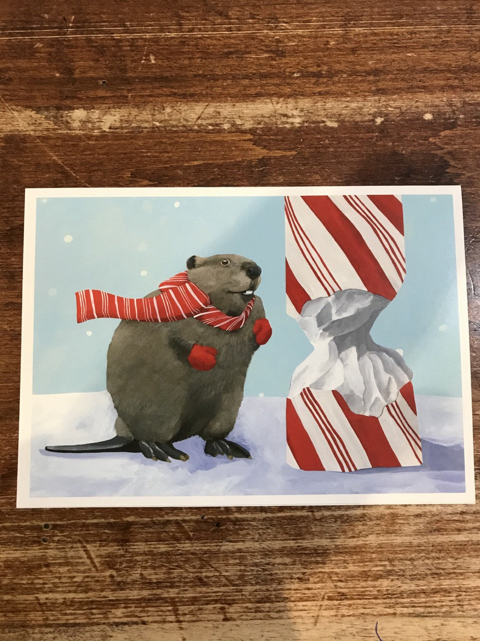 Allport Editions Christmas Card-Beaver
