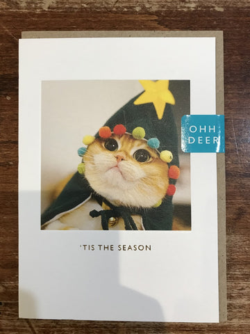 Ohh Deer Christmas Card-Pisco the Cat