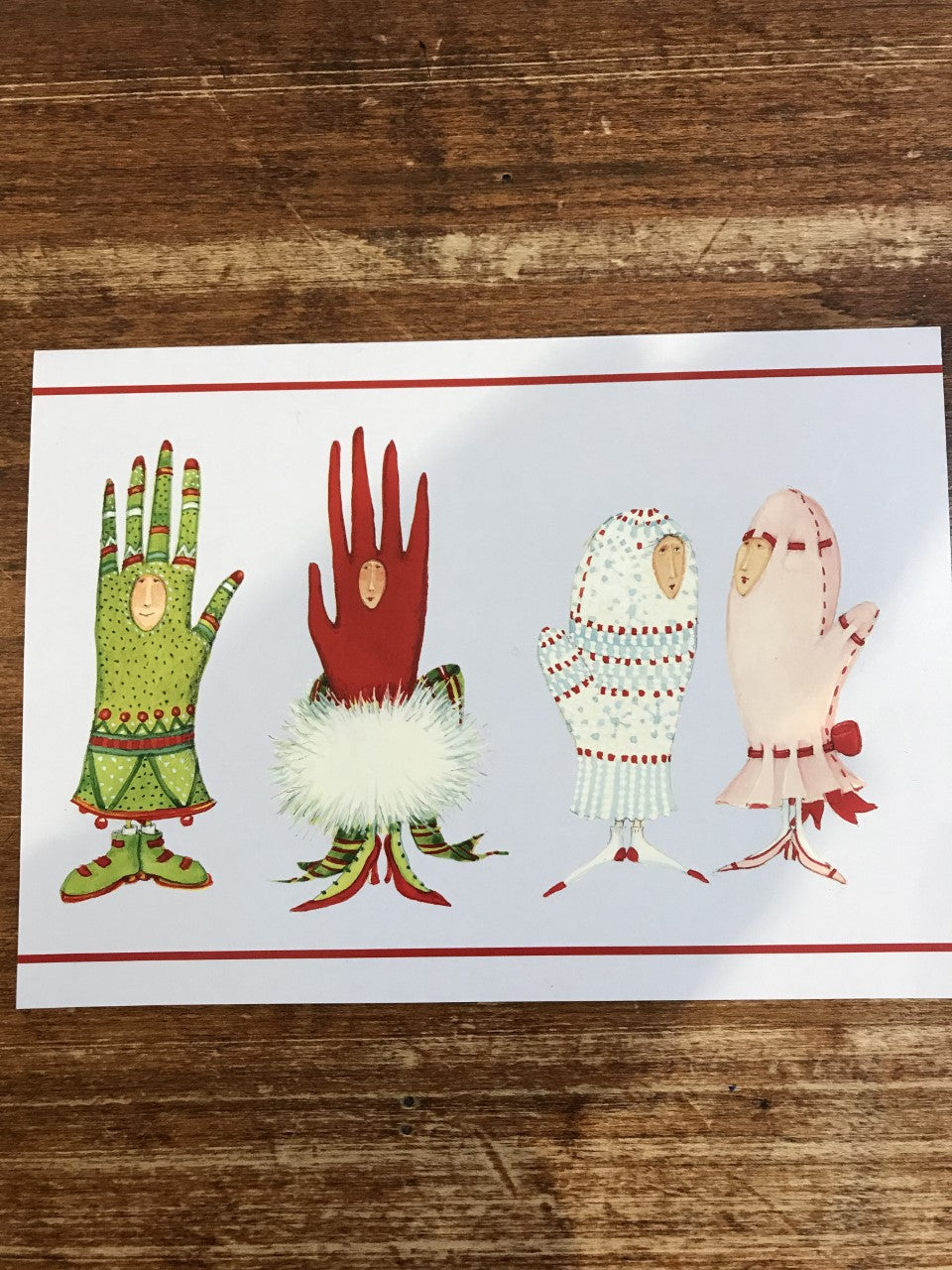 Patience Brewster Holiday Card-Glove/Mittens