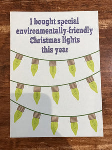 Calypso Christmas Card-Go Green-Christmas Lights
