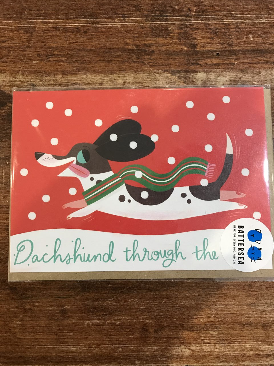 Ohh Deer Holiday Card-Dachshund Through The Snow