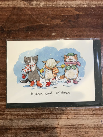 Two Bad Mice Holiday Card-Kittens and Mittens