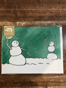 Art of Melodious Blank Card-Snowmen Football