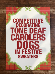 Calypso Holiday Card-Tone Deaf Carolers