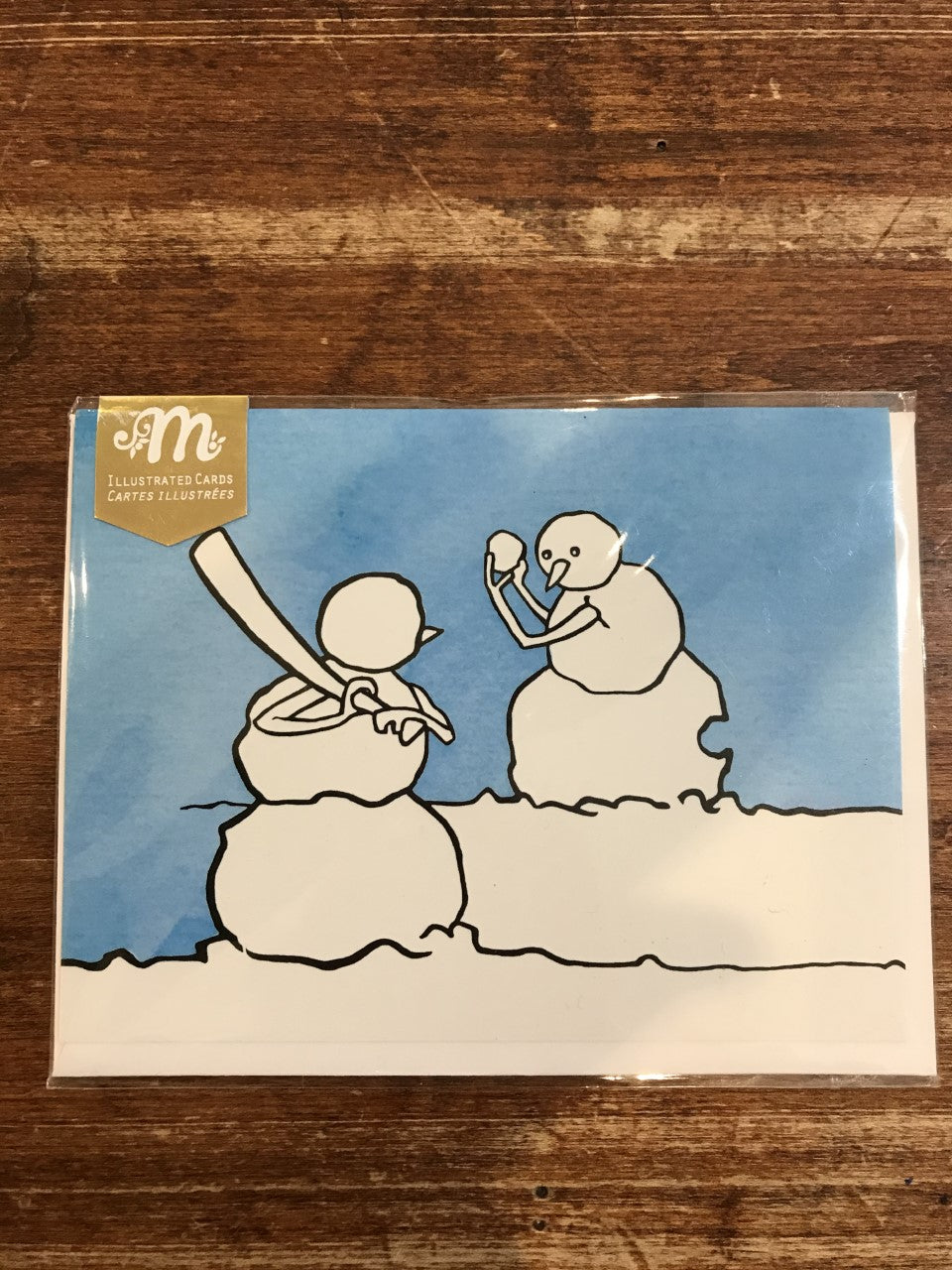 Art of Melodious Blank Card-Snowmen Baseball