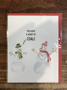 Halfpenny Postage Holiday Card-Heart of Coal