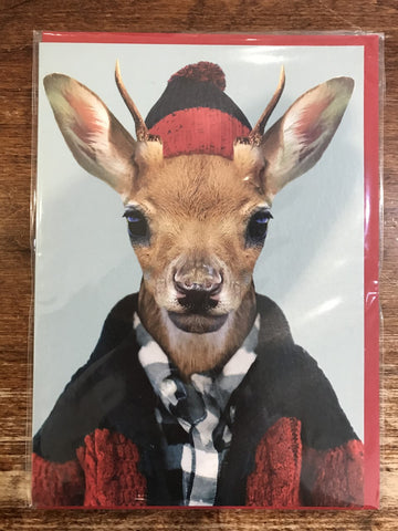 Lagom Design Holiday Card-White Tailed Deer