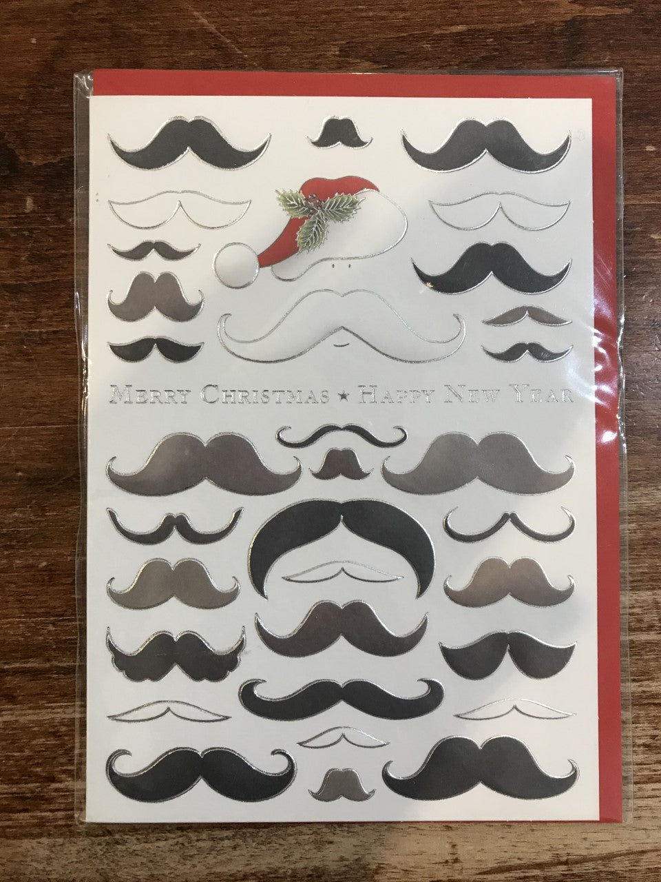 Quire Publishing Christmas Card-Santa Mustaches