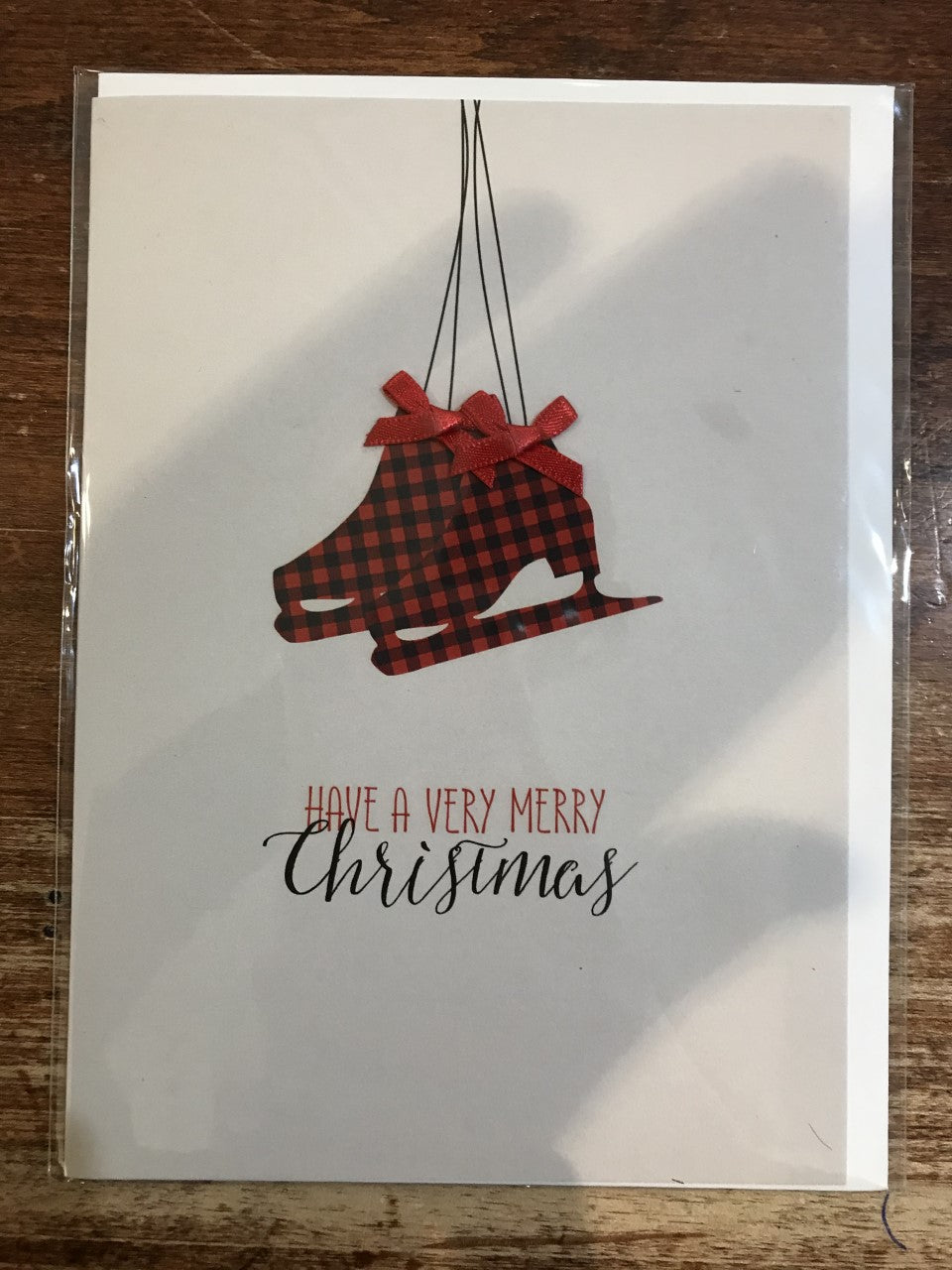 Designs by Maria Christmas Card-Plaid Skates
