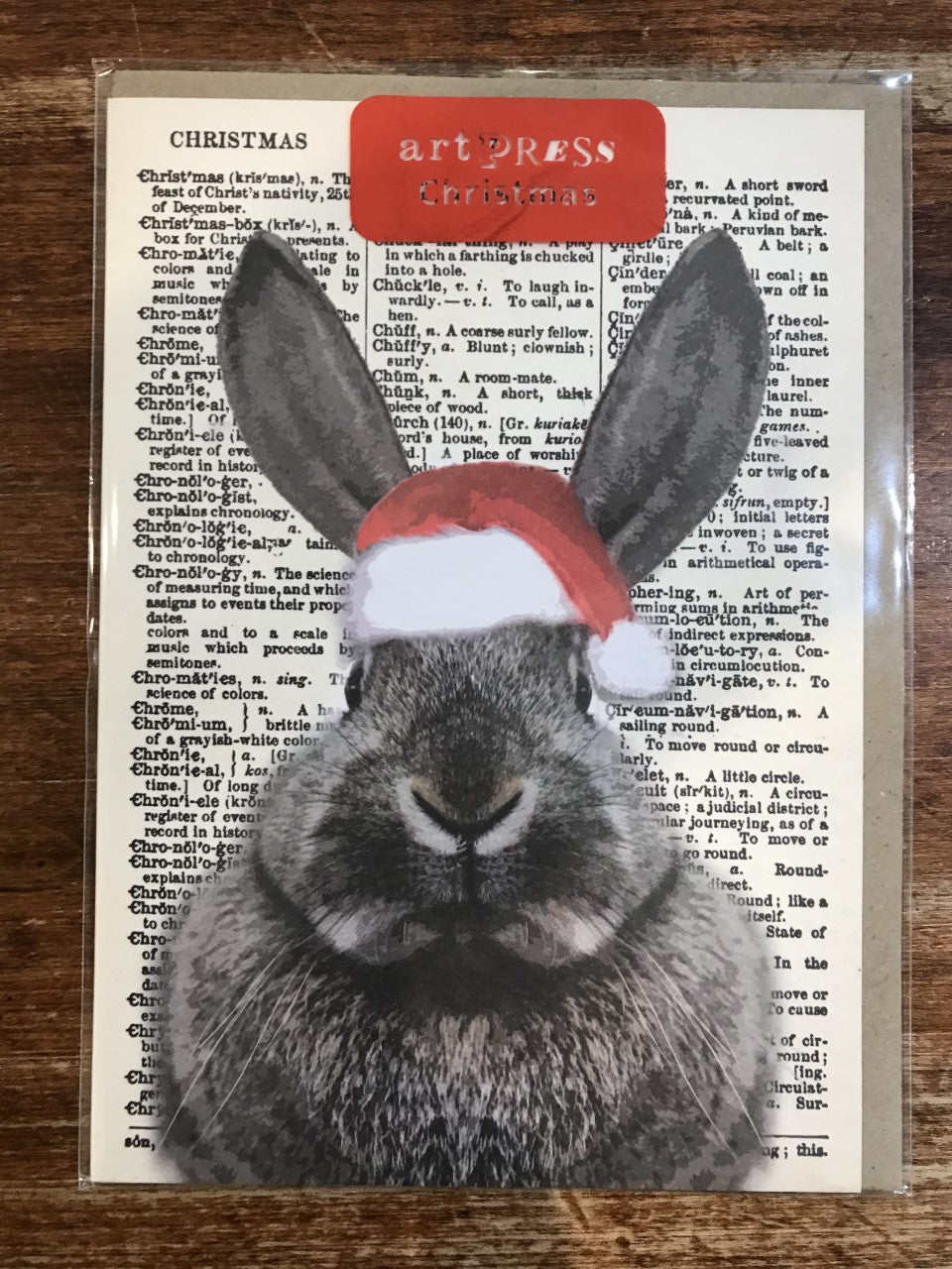 Art Press Christmas Card-Santa's Little Hopper
