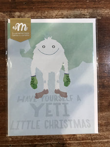Art of Melodious Christmas Card-Yeti Christmas