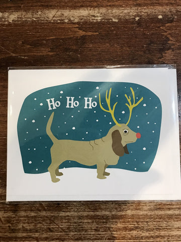 The Beautiful Project Christmas Card-Basset Hound