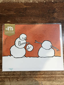 Art of Melodious Blank Card-Snowmen Basketball