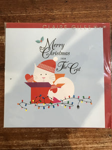 Claire Giles Design Christmas Card-From the Cat