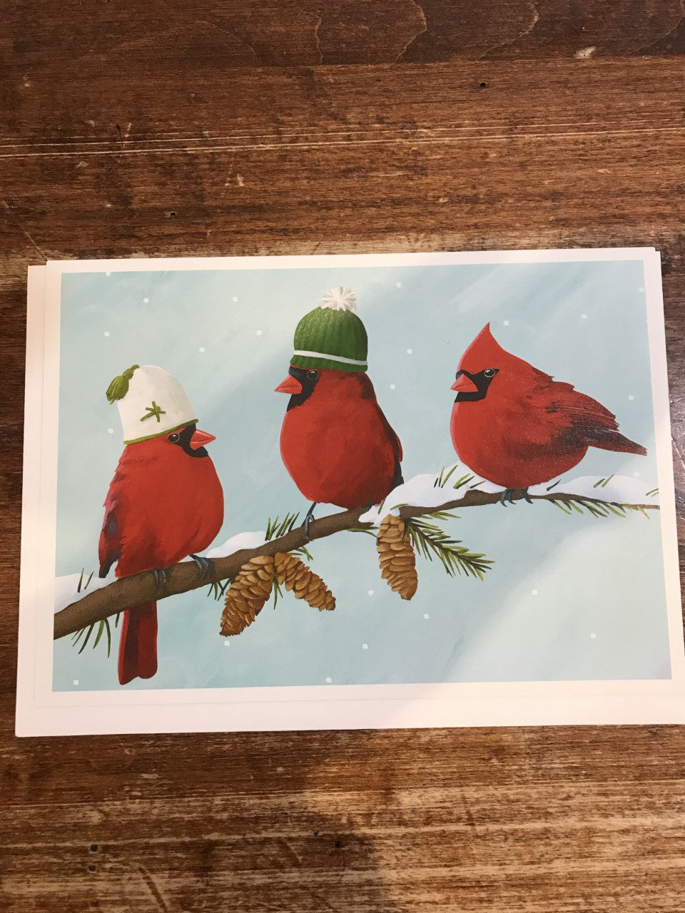 Allport Editions Christmas Card-3 Cardinal Hats