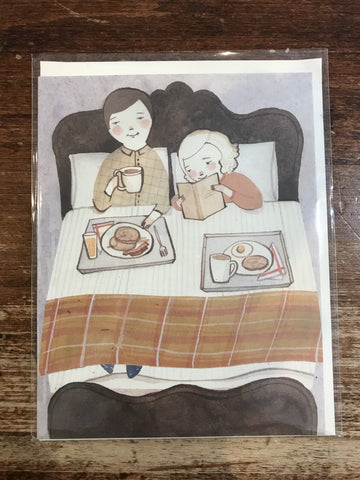 Red Cap Cards Love Card-Breakfast in Bed