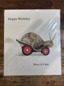 Portfolio Ltd. Belated Birthday Card-Snail Mail