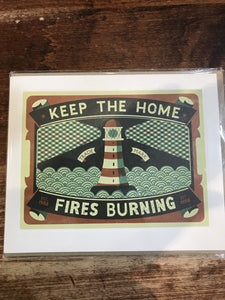 Art Angels Blank Card-Home Fires