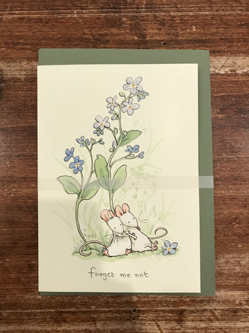 Two Bad Mice Blank Card-Forget Me Not