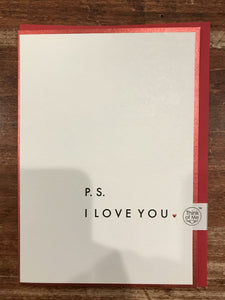 Think Of Me Designs Love Card-PS I Love You