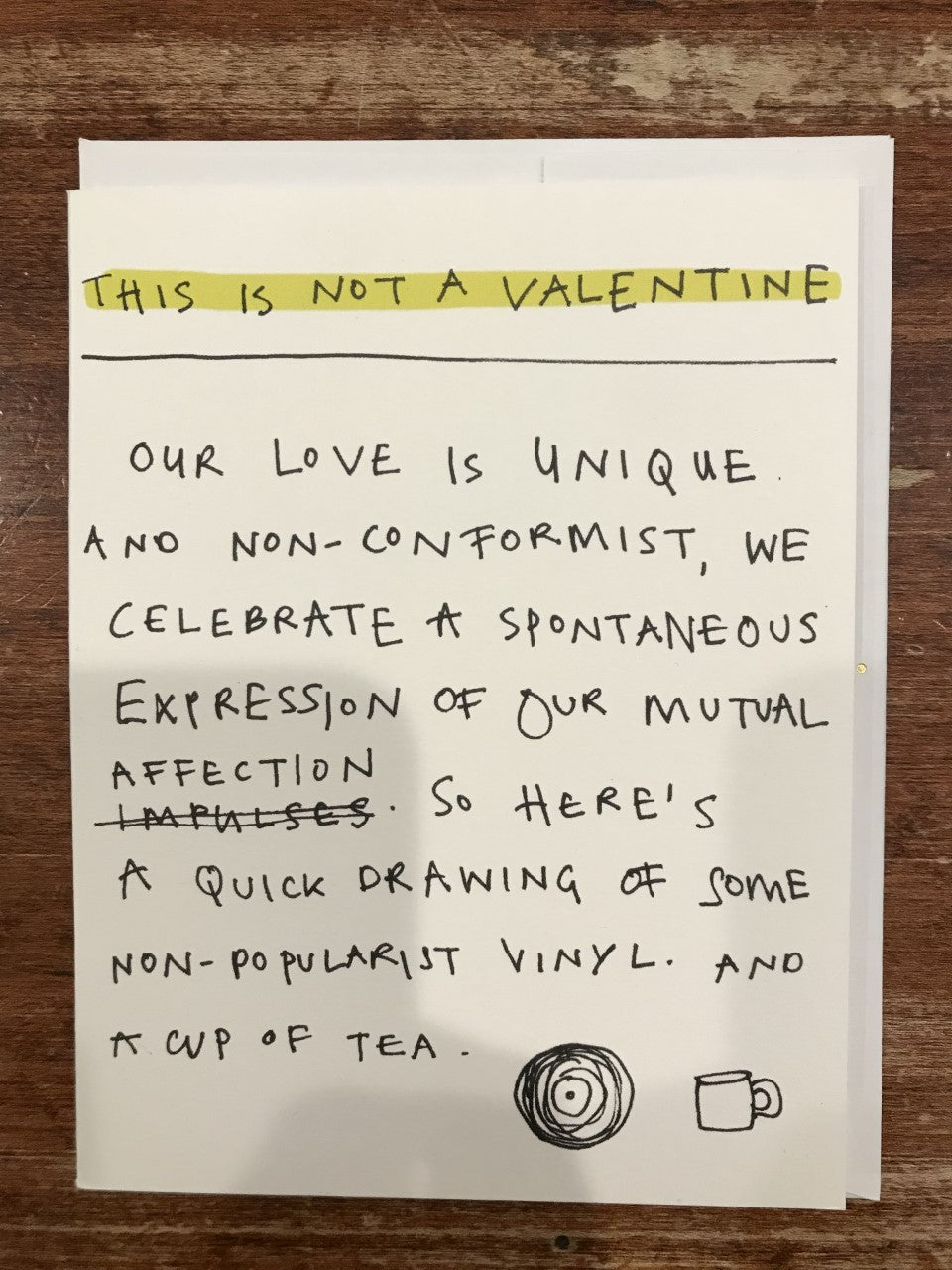 Halfpenny Postage Valentine's Day Card-Not A Valentine