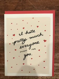 Slightly Love Card-Hate Everyone