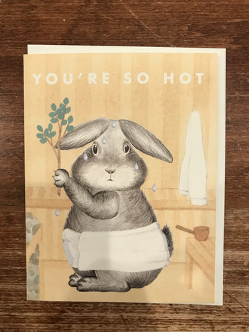 Dear Hancock Love Card-Sauna Bunny