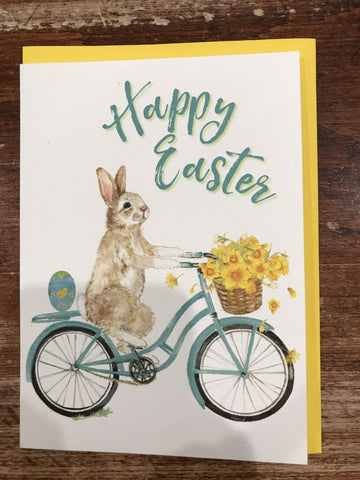 Calypso Easter Card-Bunny On Bike