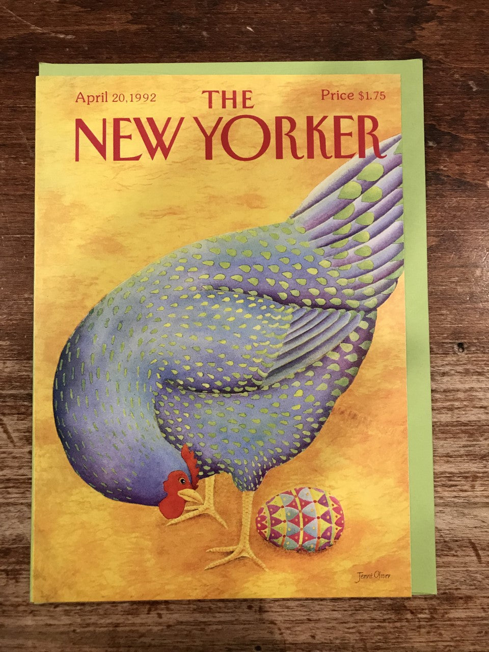 The New Yorker Easter Card-Hen Lays Eggs
