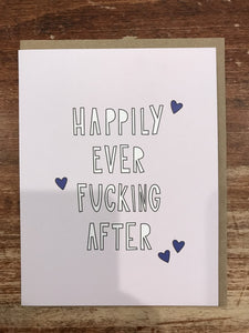 Near Modern Disaster Wedding Card-Happily Ever Fucking After
