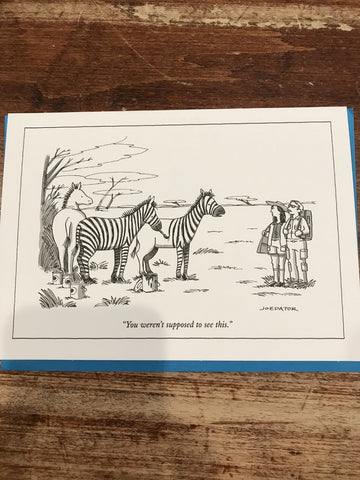 The New Yorker Blank Card-Zebra Secret