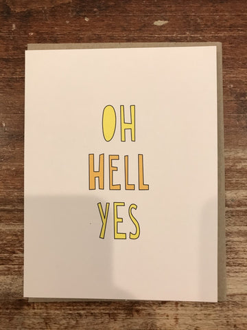 Near Modern Disaster Blank Card-Oh Hell Yes