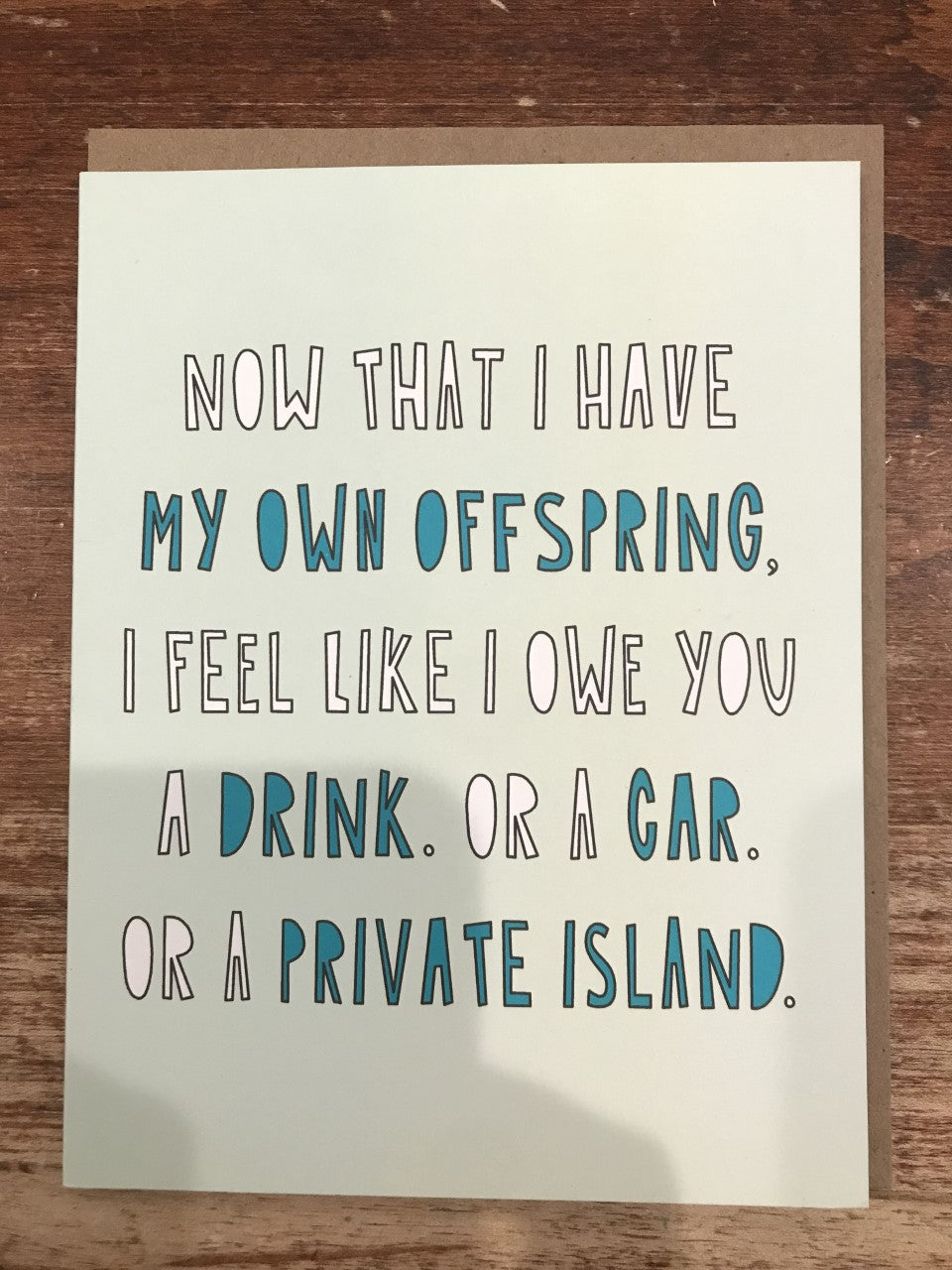Near Modern Disaster Father's Day Card-Offspring IOU