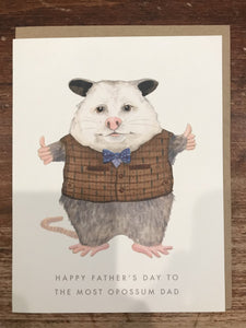 Dear Hancock Father's Day Card-Opossum Dad